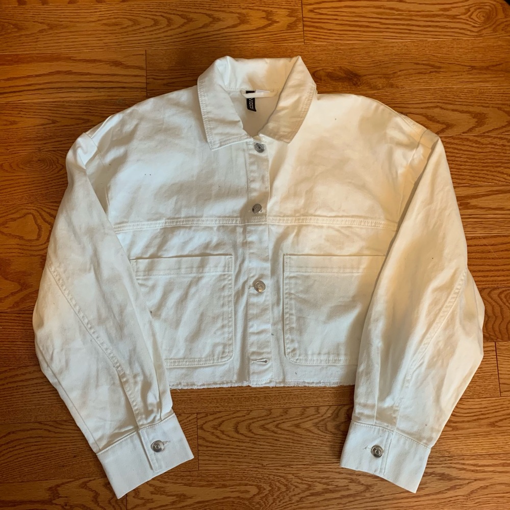 H&M cropped utility jacket